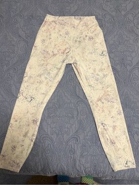 RBX Marble-Print Leggings in Pastel Hues (Pink, Purple, Blue, Sage)